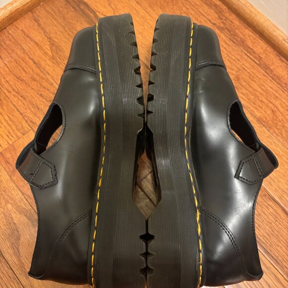 Dr. Martens Bethan Polished Smooth Leather Mary Jane Platform Shoes - Picture 3 of 5
